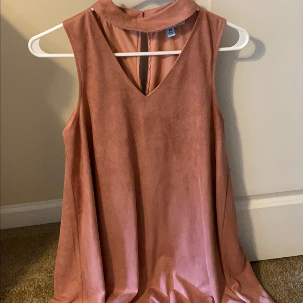 Blush Pink Suede Dress